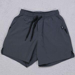 UNRL Shorts Mens Small Gray Gym Zip Pocket Training Athletic Drawstring Stretch